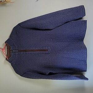 Tommy Bahama Quilted Reversible 1/4 Zip Mock neck sweater